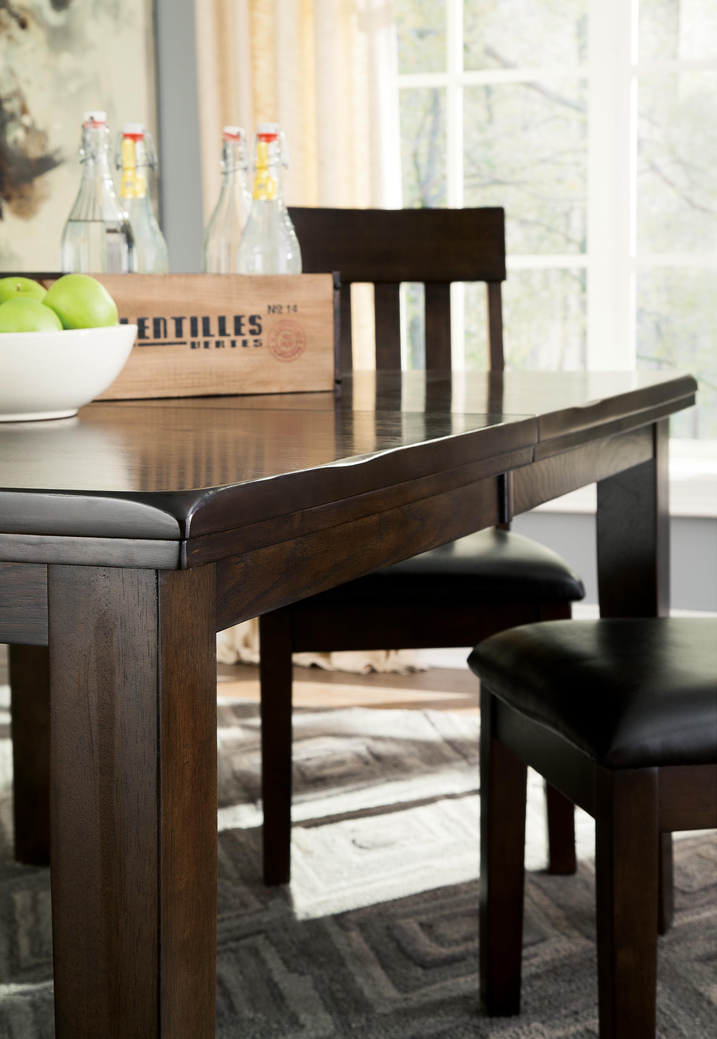 extendable dining room table by signature design by ashley. signature design by ashley haddigan rectangular dining room table w/ butterfly leaf extendable o